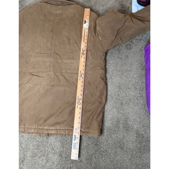 Bill blass size XL barn coat faux suede heavy zip/snap pockets warm - Picture 4 of 11